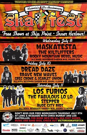 VICTORIA'S 10TH ANNIVERSARY SKA FESTIVAL WARM UP (FREE): Los Furios, The Fabulous Lo Lo, Stepper, Rude City Riot @ Ship Point (Inner Harbour) Jul 11 2009 - May 7th @ Ship Point (Inner Harbour)