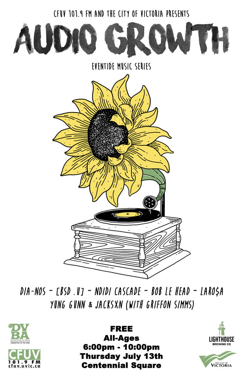 Eventide // Audio Growth: An Evening of Hip Hop and Electronic: DIA-NOS, BSD.U, Ndidi Cascade, Bob Le Head, Yung Gunn, Jacksxn, LaRo$a @ Centennial Square Jul 13 2017 - May 10th @ Centennial Square