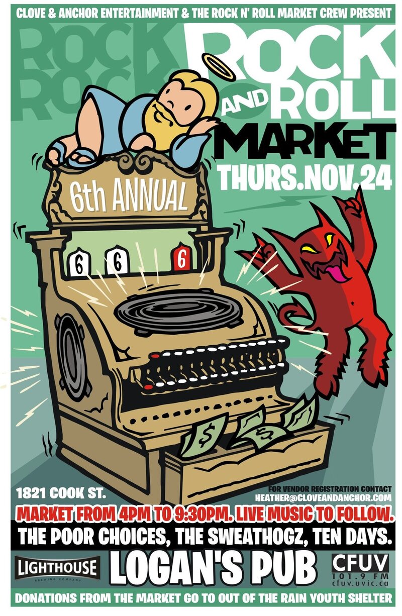 Rock, Rock, Rock n' Roll Market: The Poor Choices, The Sweathogz, Ten Days @ Logan's Pub Nov 24 2011 - May 9th @ Logan's Pub