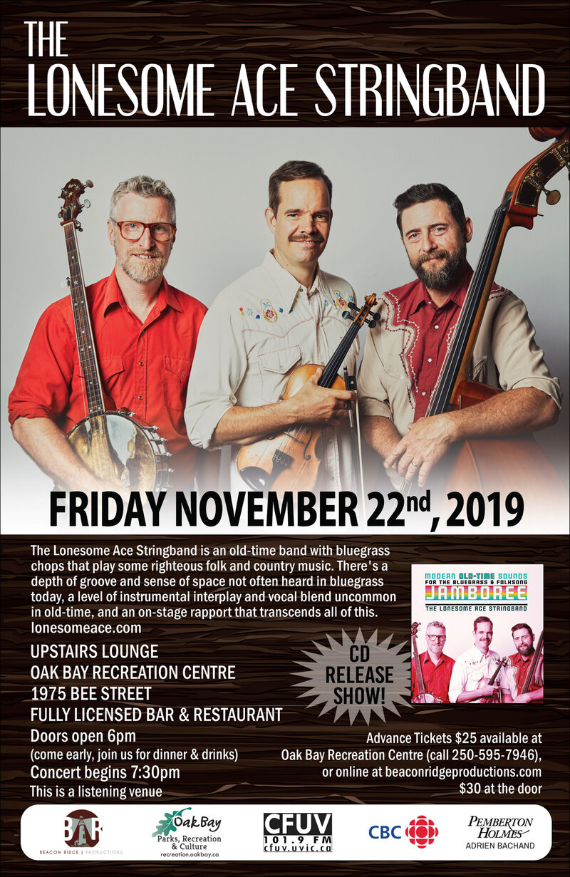 Lonesome Ace Stringband @ Recreation Oak Bay Nov 22 2019 - May 6th @ Recreation Oak Bay