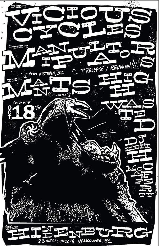 Thee Manipulators (reunion) & Mants 7" Release Double-Header!: Thee Manipulators, The Vicious Cycles, The Mants, High Wasted, DJ Keith McCafferty @ The Hindenburg Oct 18 2014 - May 6th @ The Hindenburg