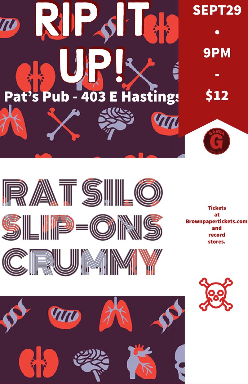 Rat Silo, SLIP~ons , Crummy @ Pat's Pub - Sep 29, 2018
