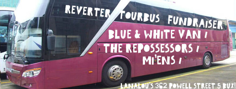 Reverter Tour Fundraiser!!: Blue + White Van, The Repossessors, Mi'ens @ LanaLou's - Aug 11, 2013