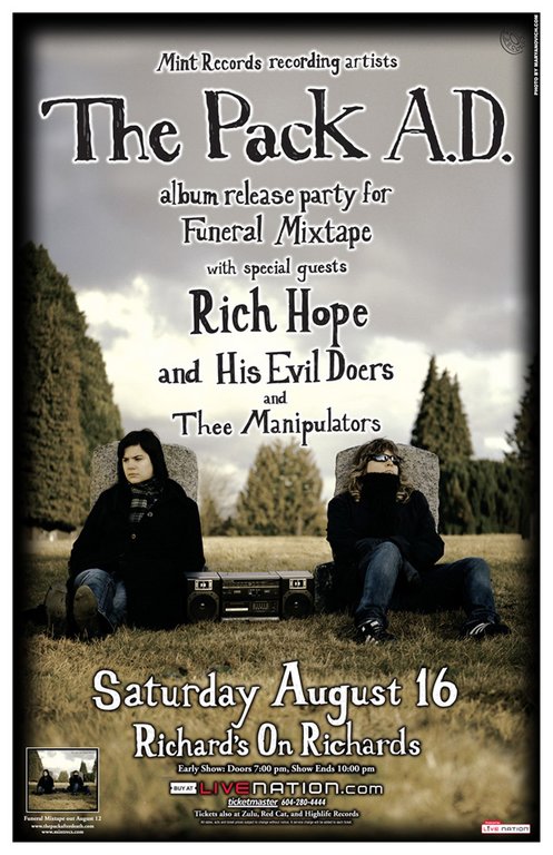 The Pack A.D., Rich Hope & his Evil Doers, Thee Manipulators @ Richard's On Richards Aug 16 2008 - May 7th @ Richard's On Richards