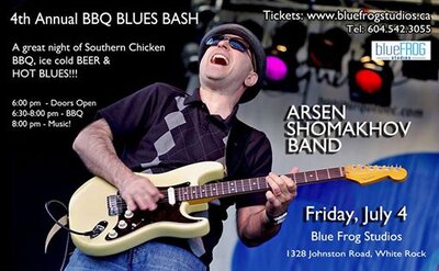 4th Annual Blues Bbq Bash: BLUE VOODOO DUO, ARSEN SHOMAKHOV BAND @ Blue Frog Studios - Jul 04, 2014