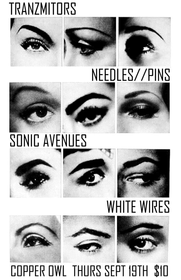 The Tranzmitors, White Wires, SONIC AVENUES, Needles/Pins @ Copper Owl Sep 19 2013 - May 9th @ Copper Owl