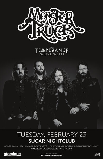 Monster Truck, The Temperance Movement @ Capital Ballroom Feb 23 2016 - Jun 5th @ Capital Ballroom