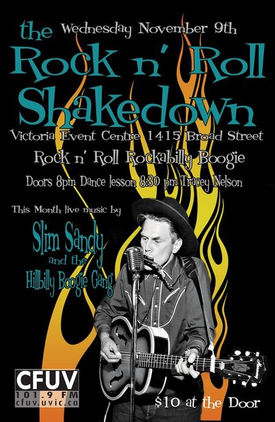 Slim Sandy & the Hillbilly Boogie Gang @ Victoria Event Centre Nov 9 2011 - May 13th @ Victoria Event Centre