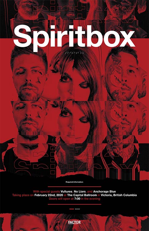 Spiritbox, Vultures, No Liars, Anchorage blue @ Capital Ballroom Feb 22 2020 - May 6th @ Capital Ballroom