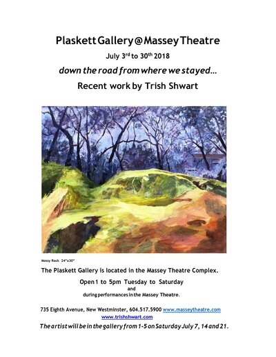 down the road from where we stayed...: Trish Shwart @ Plaskett Gallery, New Westminster BC - Jul 03, 2018