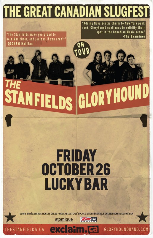 The Stanfields, Gloryhound @ Lucky Bar Oct 26 2012 - Jun 9th @ Lucky Bar