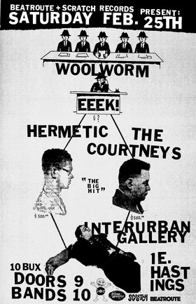 EEEK!, Hermetic, Woolworm, The Courtneys @ Interurban Gallery Feb 25 2012 - May 6th @ Interurban Gallery