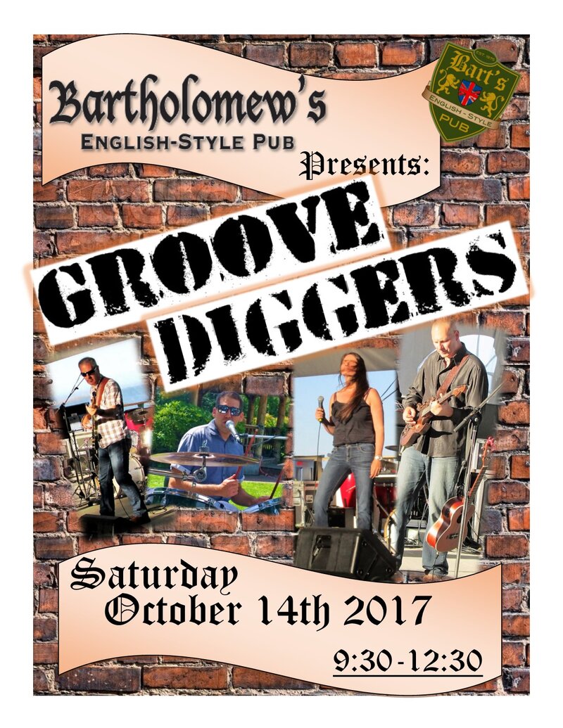 Groove Diggers @ Bartholomew's Pub - Oct 14, 2017