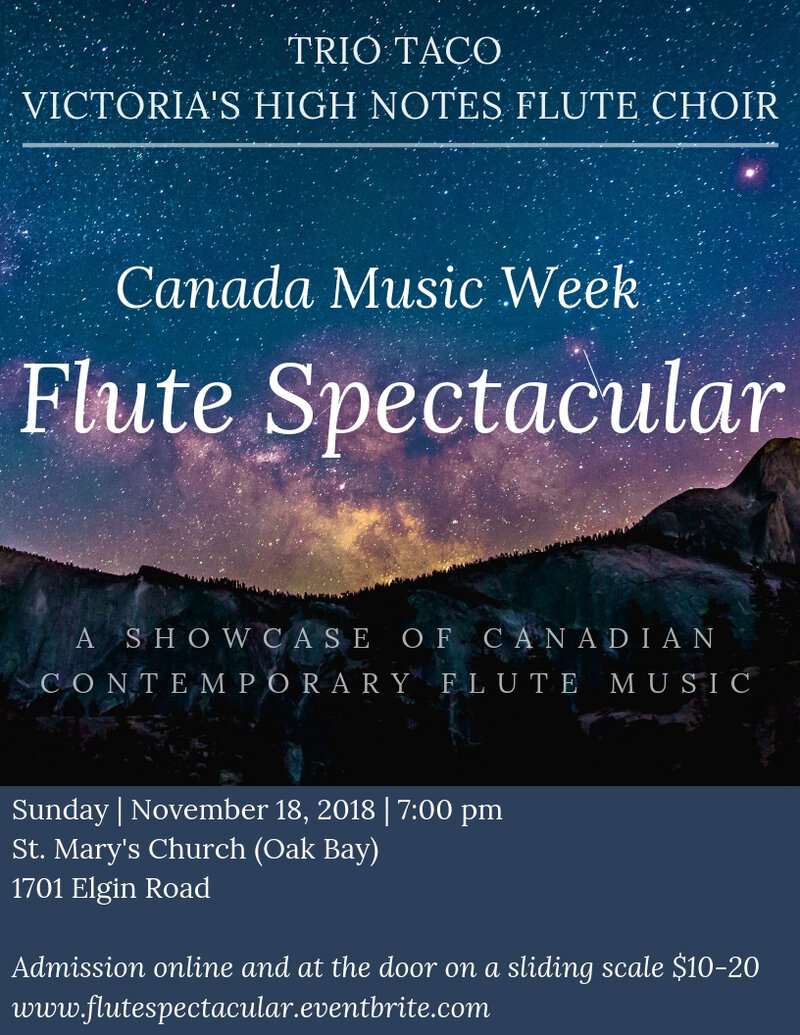 Canada Music Week: Flute Spectacular @ St. Mary's Anglican Church Nov 18 2018 - May 7th @ St. Mary's Anglican Church