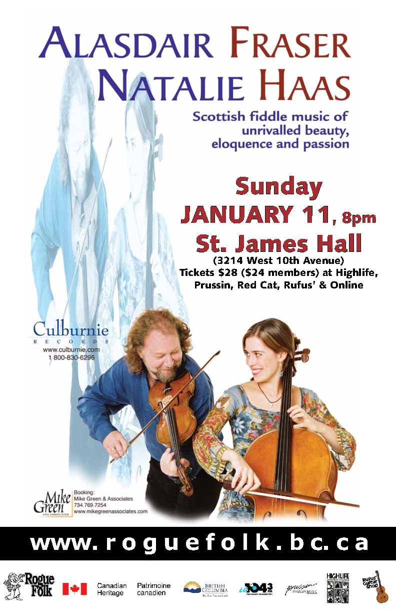 Alasdair Fraser, Natalie Haas @ St. James Community Hall - Jan 11, 2015