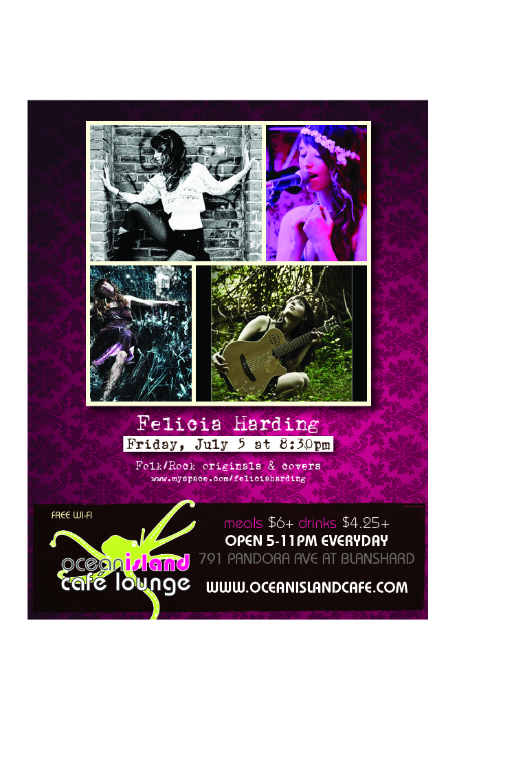 Felicia Harding @ Ocean Island Lounge Jul 5 2013 - May 10th @ Ocean Island Lounge