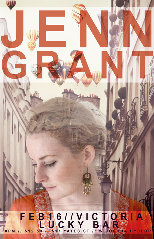 Jenn Grant (**SOLD OUT**), Joshua Hyslop @ Lucky Bar Feb 16 2016 - May 6th @ Lucky Bar