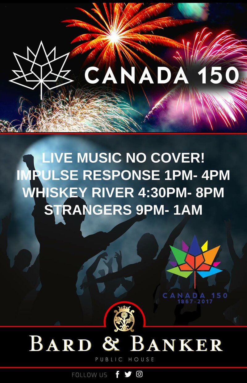 Canada Day 150 with Impulse Response at Bard & Banker: Impulse Response @ Bard & Banker Jul 1 2017 - May 7th @ Bard & Banker