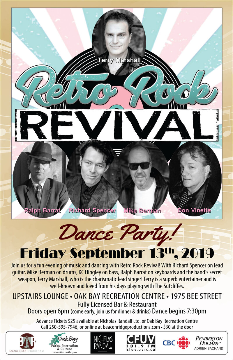 Dance Party!: Retro Rock Revival @ Recreation Oak Bay Sep 13 2019 - May 6th @ Recreation Oak Bay