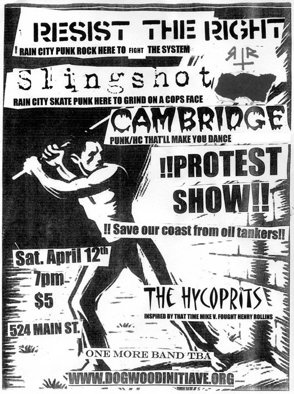 TIRED OF WATCHING NATURE BEING RAPED BY CORPORATIONS?: Resist the Right, sling shot , Cambridge, The Hycoprits @ The APC Headquarters Apr 12 2008 - May 6th @ The APC Headquarters