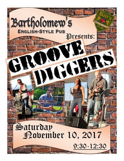 Groove Diggers @ Bartholomew's Pub Nov 10 2017 - May 7th @ Bartholomew's Pub
