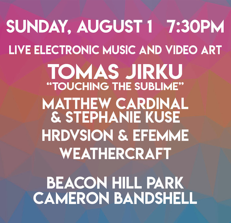 Wonderment Festival 2021 - Outdoors & In-Person: Tomas Jirku, Matthew Cardinal, Stephanie Kuse, Hrdvsion, efemme, Weathercraft @ Stage in the Park (Cameron Bandshell) Aug 1 2021 - May 6th @ Stage in the Park (Cameron Bandshell)