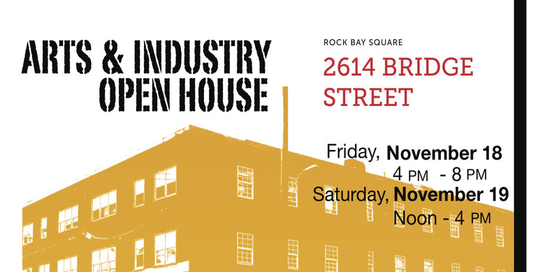 Rock Bay Square Arts and Industry Open House: Allan Toews, Anna Curtain, Billy Cook Design, Blue Otter Furniture, Christina Hilborne, Lynda Lombardi, Jenny Clark, Karina Kalvaitis Fine Art, Labyrinth Leather Craft, Lisa Jackson Studio, Mark Laver, Now Studios, Precious Metal Works, Rande Cook , Still Design, Susan Geddes Fine Art @ Rock Bay Square Nov 18 2016 - May 5th @ Rock Bay Square