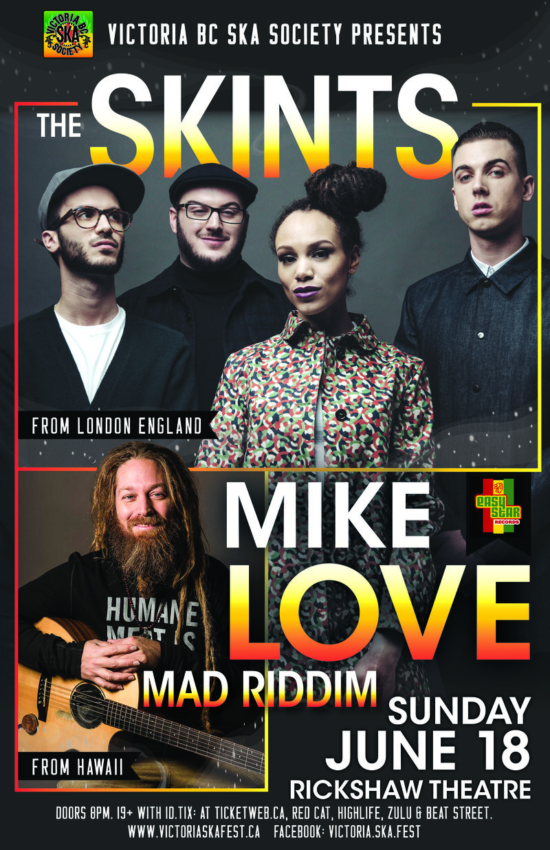 THE SKINTS, MIKE LOVE & Mad Riddim (Vancouver show): The Skints, Mike Love, MAD RIDDIM, Selecter Abel @ Rickshaw Theatre Jun 18 2017 - May 7th @ Rickshaw Theatre