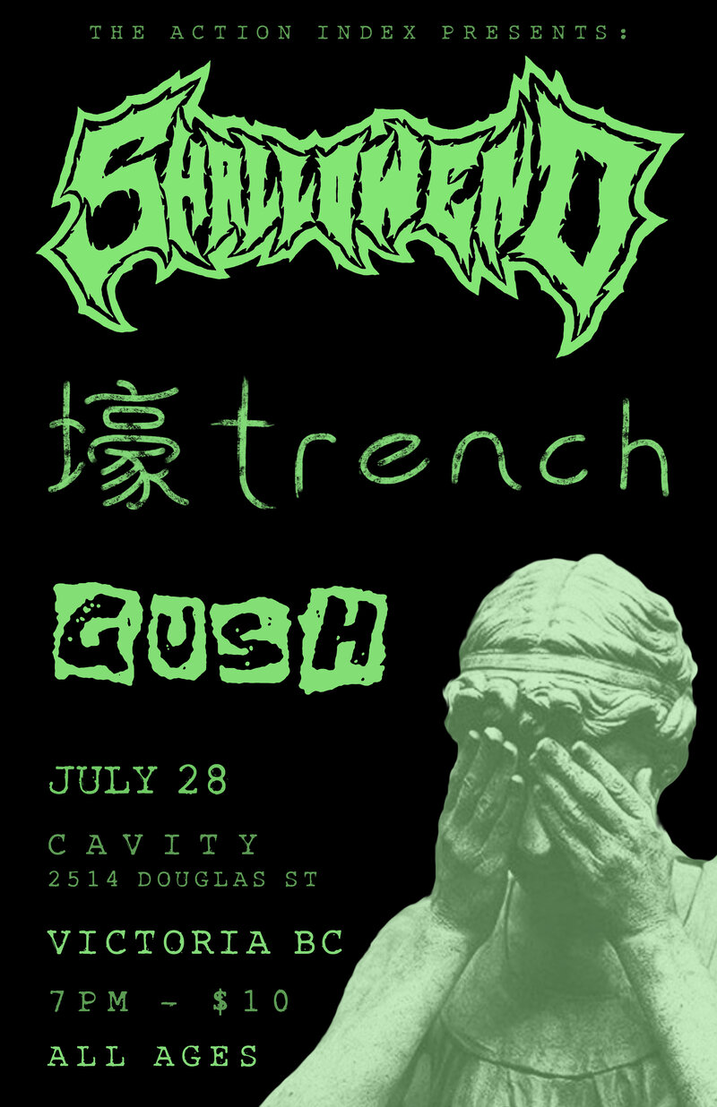 All Ages Hardcore: Shallow End, Trench, GUSH @ CAVITY Curiosity Shop 2414 Douglas - Jul 28, 2019