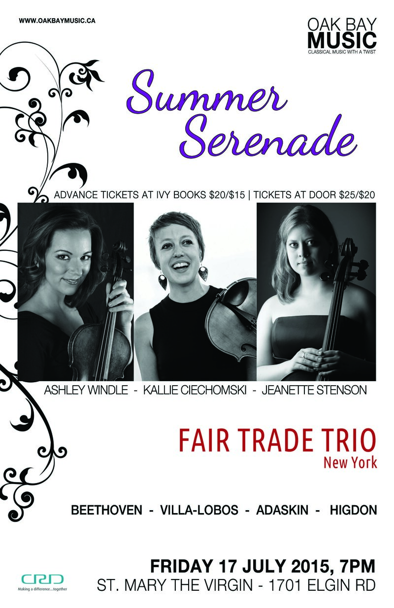 Fair Trade Trio, Kallie Ciechomski, Ashley Windle, Jeanette Stenson @ St. Mary's Anglican Church Jul 17 2015 - Jun 10th @ St. Mary's Anglican Church