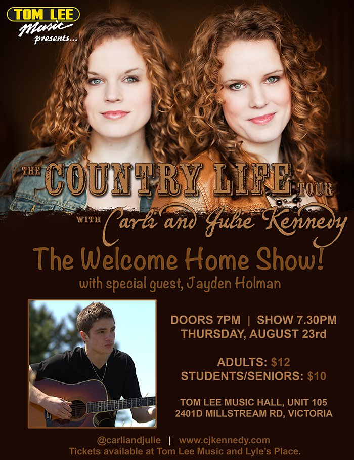 Carli and Julie Kennedy, Jayden Holman @ Tom Lee Music Hall - Aug 23, 2012