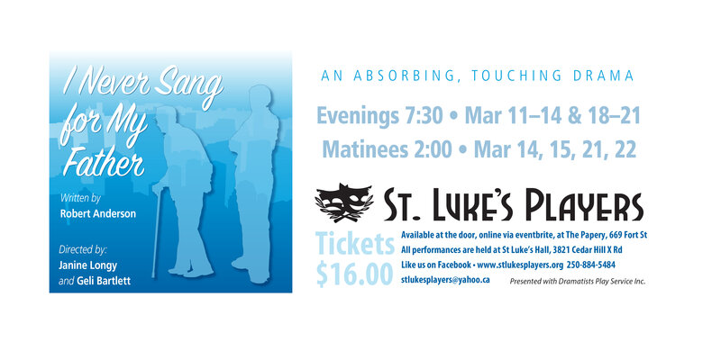 I Never Sang For My Father @ St. Luke's Hall Mar 11 2020 - May 6th @ St. Luke's Hall