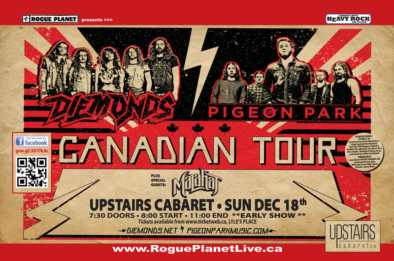 Diemonds, Pigeon Park, MALAHAT @ Upstairs Dec 18 2016 - May 11th @ Upstairs