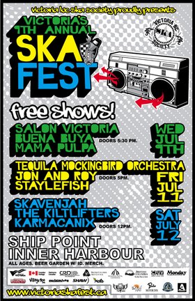 VICTORIA'S 9TH ANNUAL SKA FESTIVAL KICK OFF CONCERT!: Salon Victoria, Buena Buya, Mama Pulpa @ Ship Point (Inner Harbour) Jul 9 2008 - May 8th @ Ship Point (Inner Harbour)