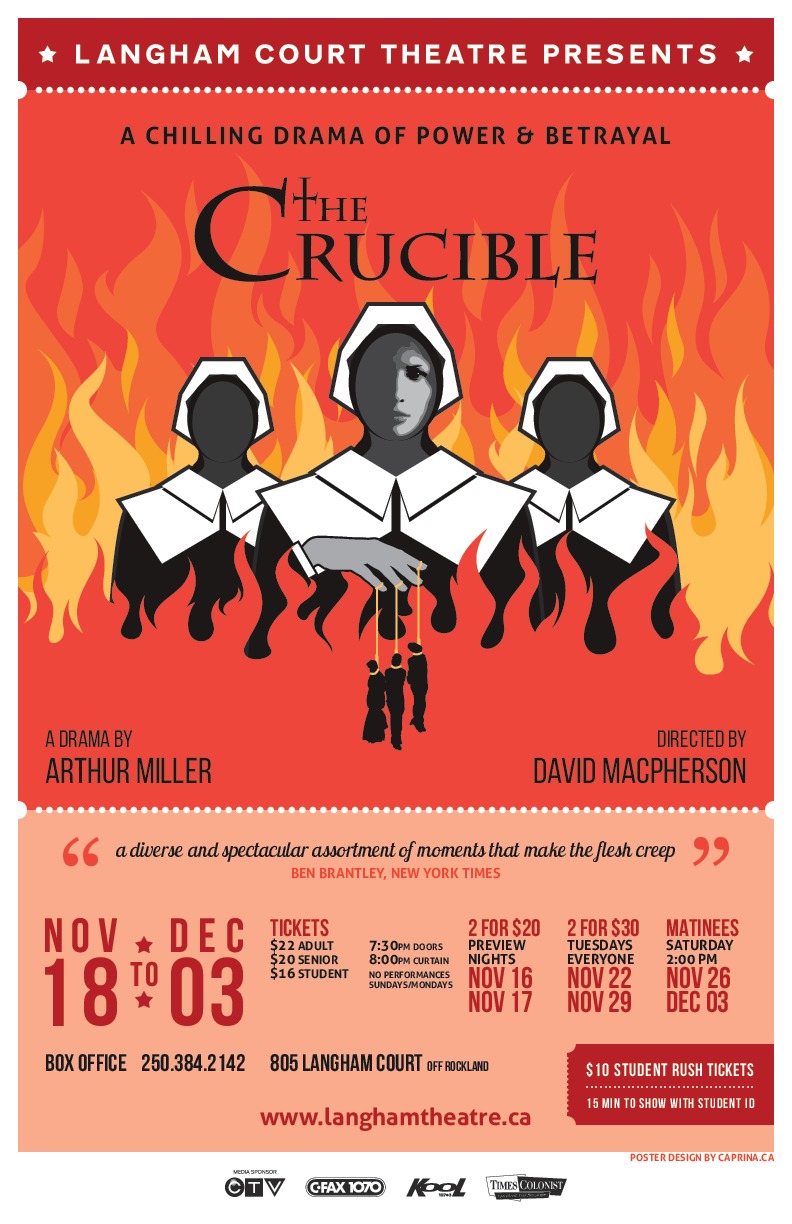 The Crucible by Arthur Miller @ Langham Court Theatre - Nov 18, 2016