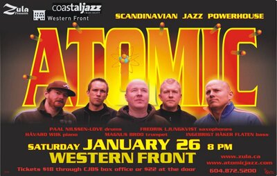 Scandinavian Jazz Powerhouse: Atomic @ The Western Front Jan 26 2008 - May 7th @ The Western Front