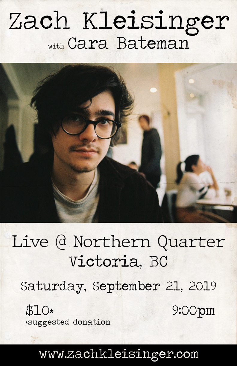 Zach Kleisinger, Cara Bateman @ Northern Quarter Sep 21 2019 - May 7th @ Northern Quarter