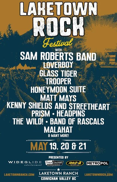 Laketown Rock 2017: Loverboy, Trooper, Prism (Vancouver), The Wild! @ Laketown Ranch May 20 2017 - May 8th @ Laketown Ranch