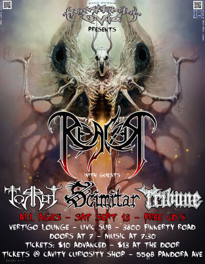 The Return of Reaver: Reaver, Scimitar, Torrefy, Tribune @ Vertigo Sep 13 2014 - May 7th @ Vertigo