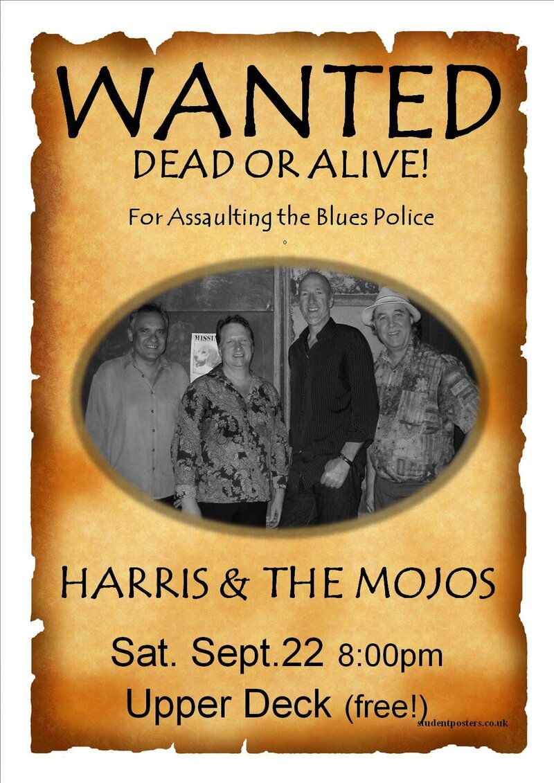 HARRIS GILMORE & THE MOJOS @ Upper Deck (in the Gorge Travelodge) Sep 22 2012 - May 6th @ Upper Deck (in the Gorge Travelodge)