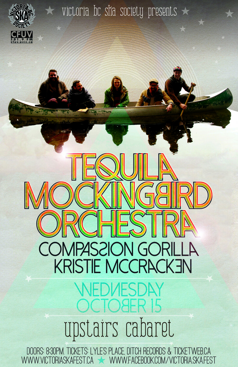 TEQUILA MOCKINGBIRD ORCHESTRA RETURNS HOME - WED. OCT 15TH AT UPSTAIRS CABARET: Tequila Mockingbird Orchestra, Compassion Gorilla, Carosels @ Upstairs Oct 15 2014 - May 7th @ Upstairs
