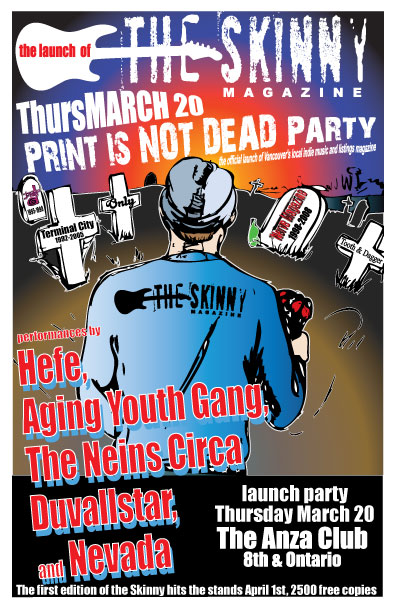 THE SKINNY LAUNCH PARTY: Duvallstar, Hefe, Aging Youth Gang, The Neins Circa @ The Anza Club - Mar 20, 2008