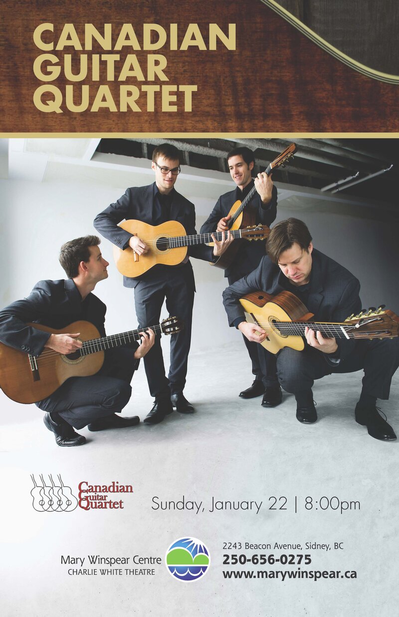The Canadian Guitar Quartet @ Mary Winspear Centre Jan 22 2017 - Jun 4th @ Mary Winspear Centre