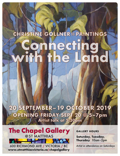 "Connecting with the Land": Christine Gollner  @ The Chapel Gallery Sep 20 2019 - Jun 4th @ The Chapel Gallery