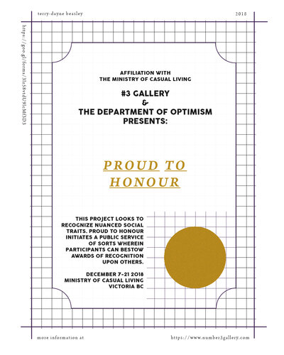 Proud To Honour: Terry-Dayne Beasley @ The Ministry of Casual Living - Dec 07, 2018