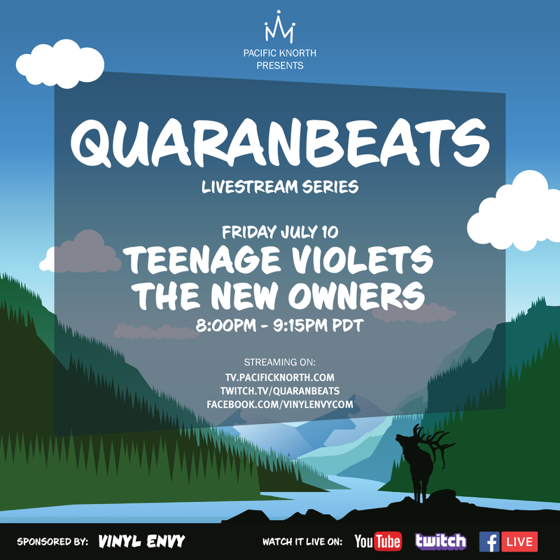 Quaranbeats: Livestream Series:  The New Owners, Teenage Violets @ Online Jul 30 2020 - May 21st @ Online