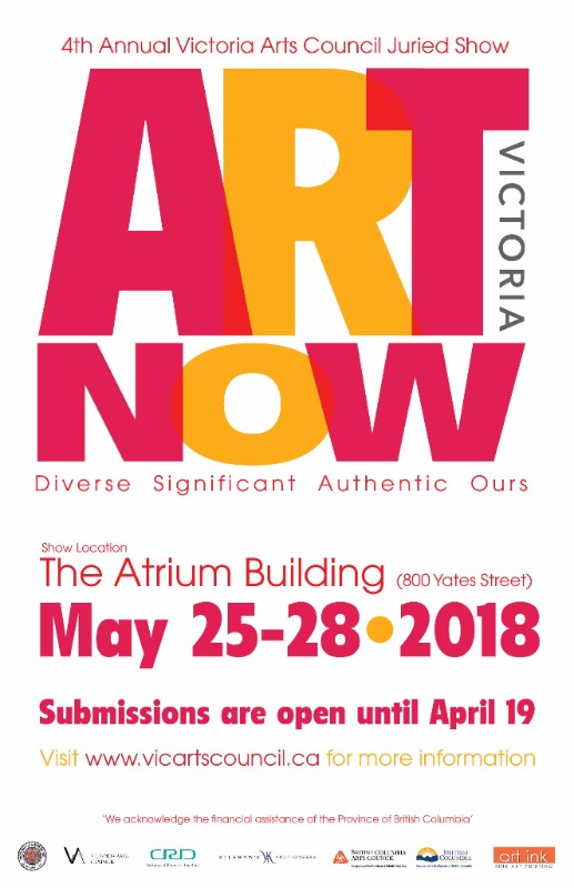4th Annual Art Victoria Now @ The Atrium May 25 2018 - May 6th @ The Atrium