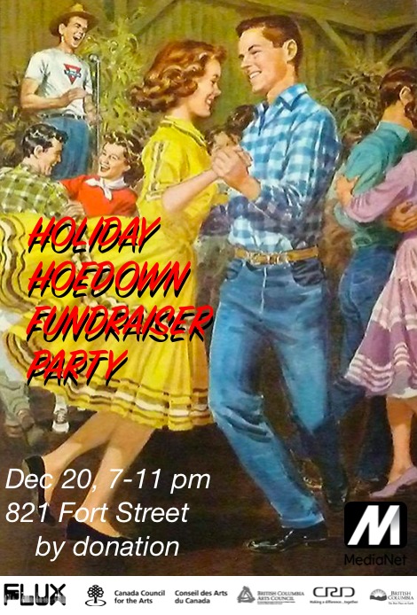 Holiday Hoedown fundraising Party: Slim Sandy and the Hillbilly Boppers @ Flux Media Gallery Dec 20 2018 - May 6th @ Flux Media Gallery