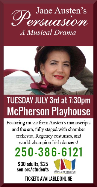Jane Austen's Persuasion: A Musical Drama @ McPherson Playhouse Jul 3 2018 - Jun 5th @ McPherson Playhouse