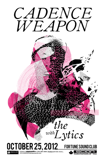 Cadence Weapon,  the Lytics @ Fortune Sound Club Oct 25 2012 - May 6th @ Fortune Sound Club